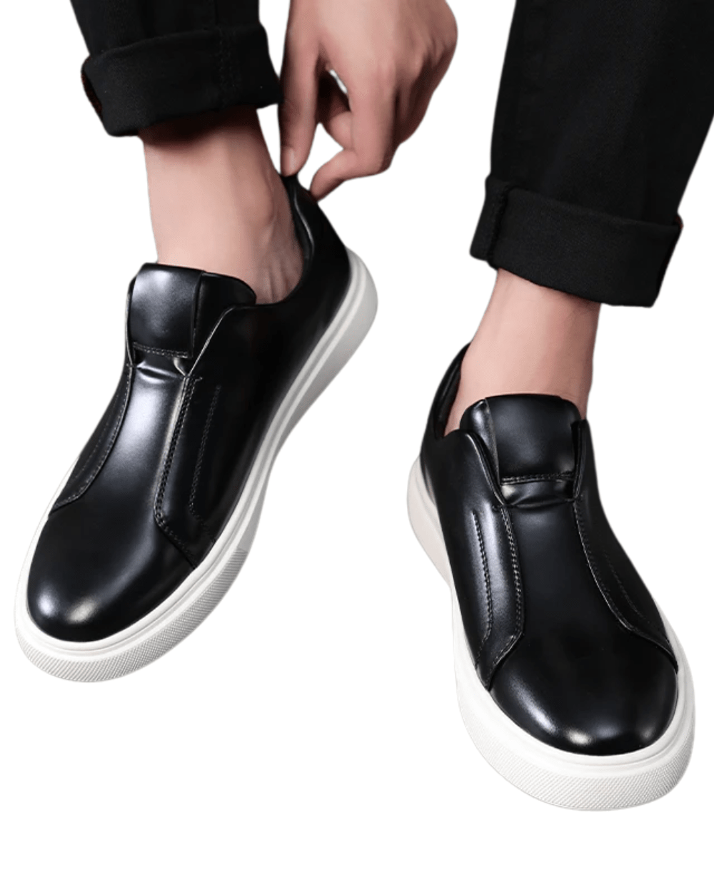 Casual Leather Slip - On Shoes - Luxoria