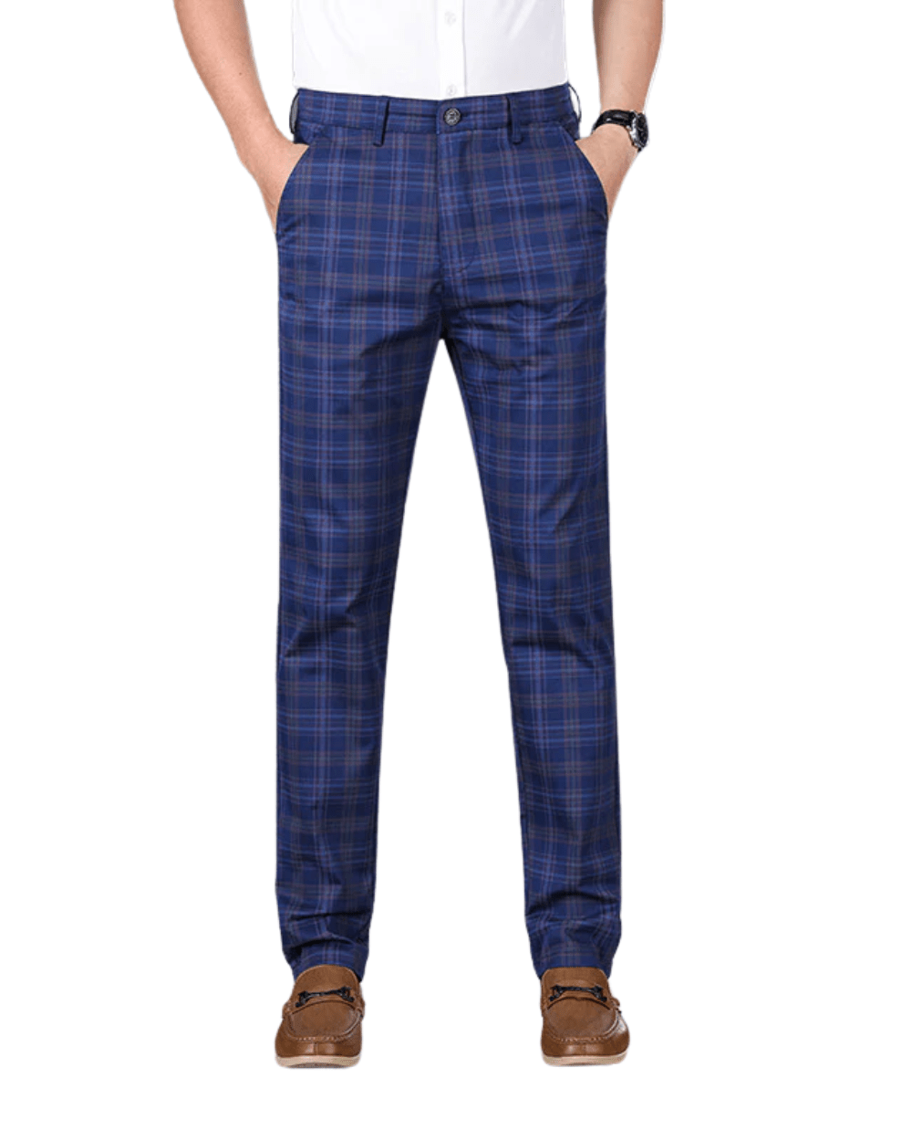 Business Check Pants - Luxoria