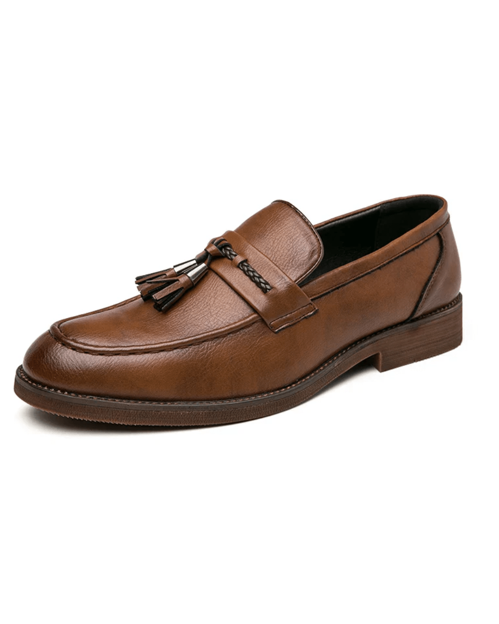 Leather Tassel Loafers - Luxoria