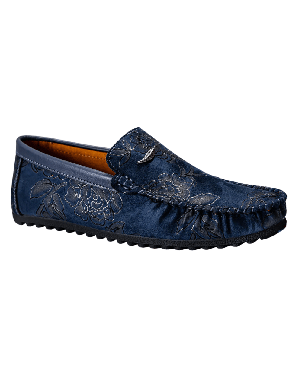 Floral Leather Loafers - Luxoria