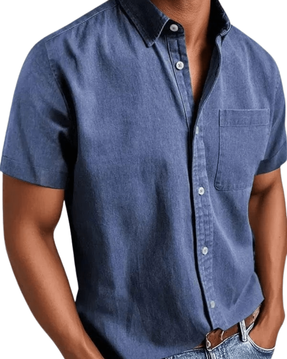Elegant Short Sleeved Shirt - Luxoria