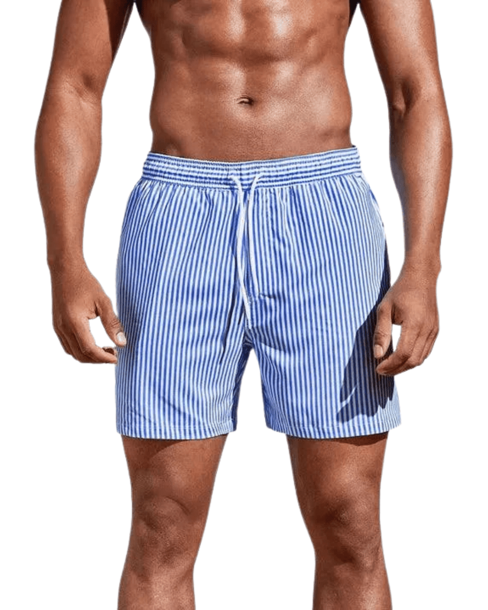 Elegant Striped Swim Shorts - Luxoria