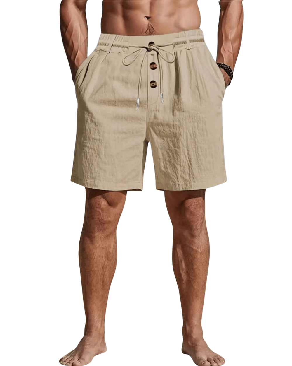 Casual Cotton Linen Shorts - Luxoria