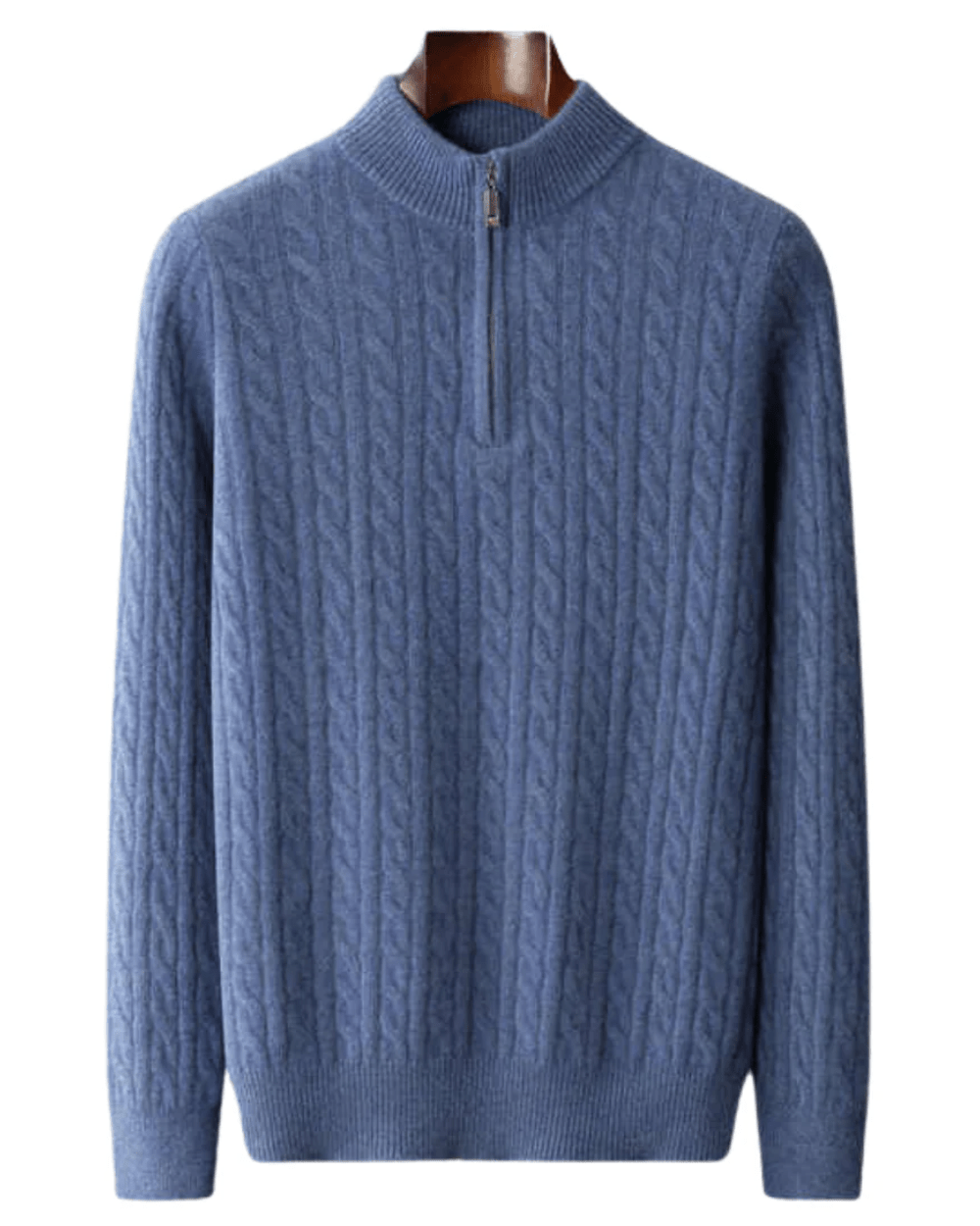 Deneb Cashmere Woven Half Zip - Luxoria