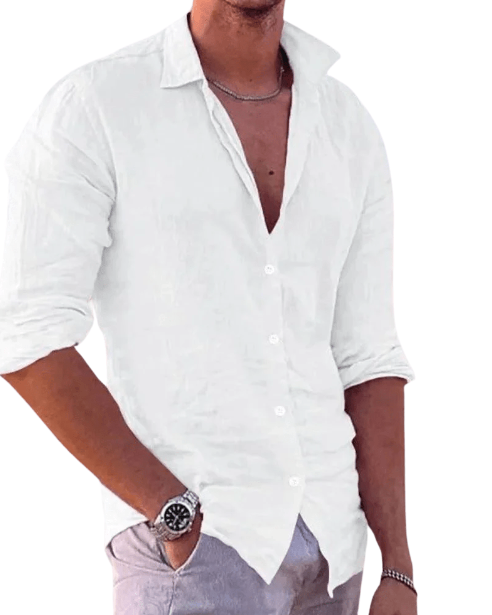 Casual Linen Shirt - Luxoria
