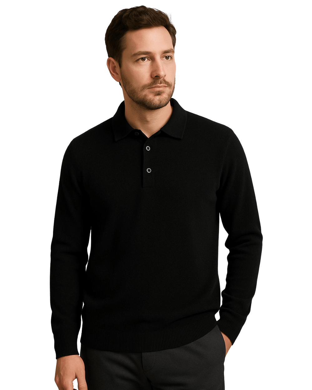 100% Cashmere Polo Shirt - Luxoria
