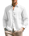 Casual Linen Shirt - Luxoria