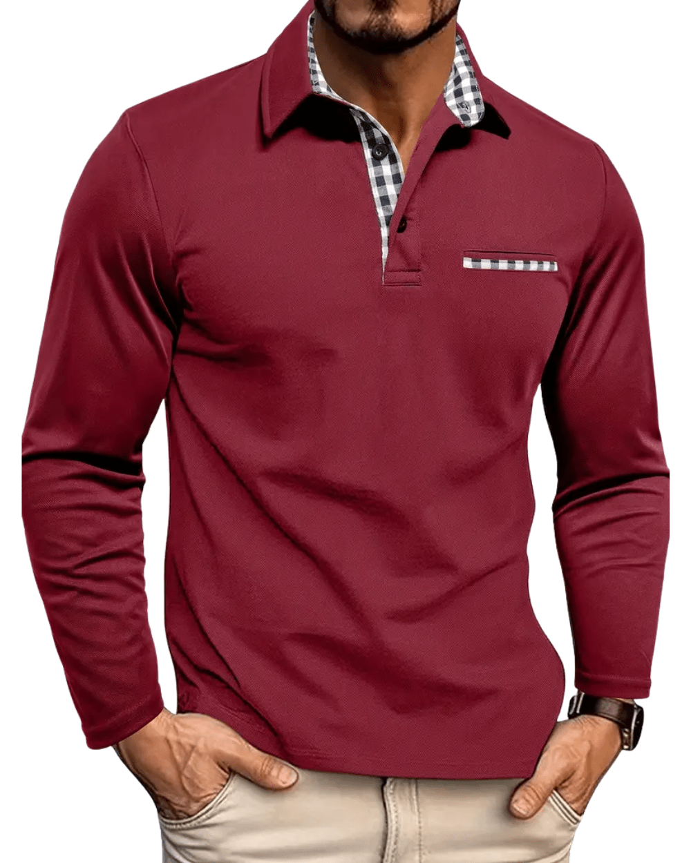 Polo Shirt with Long Sleeves - Luxoria