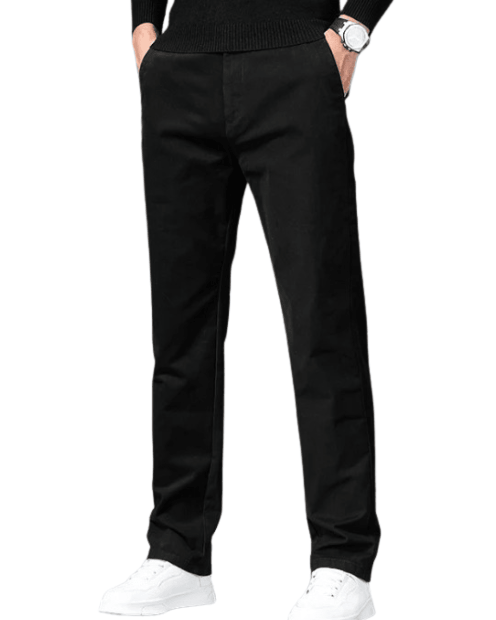 Straight Fit Cotton Pants - Luxoria