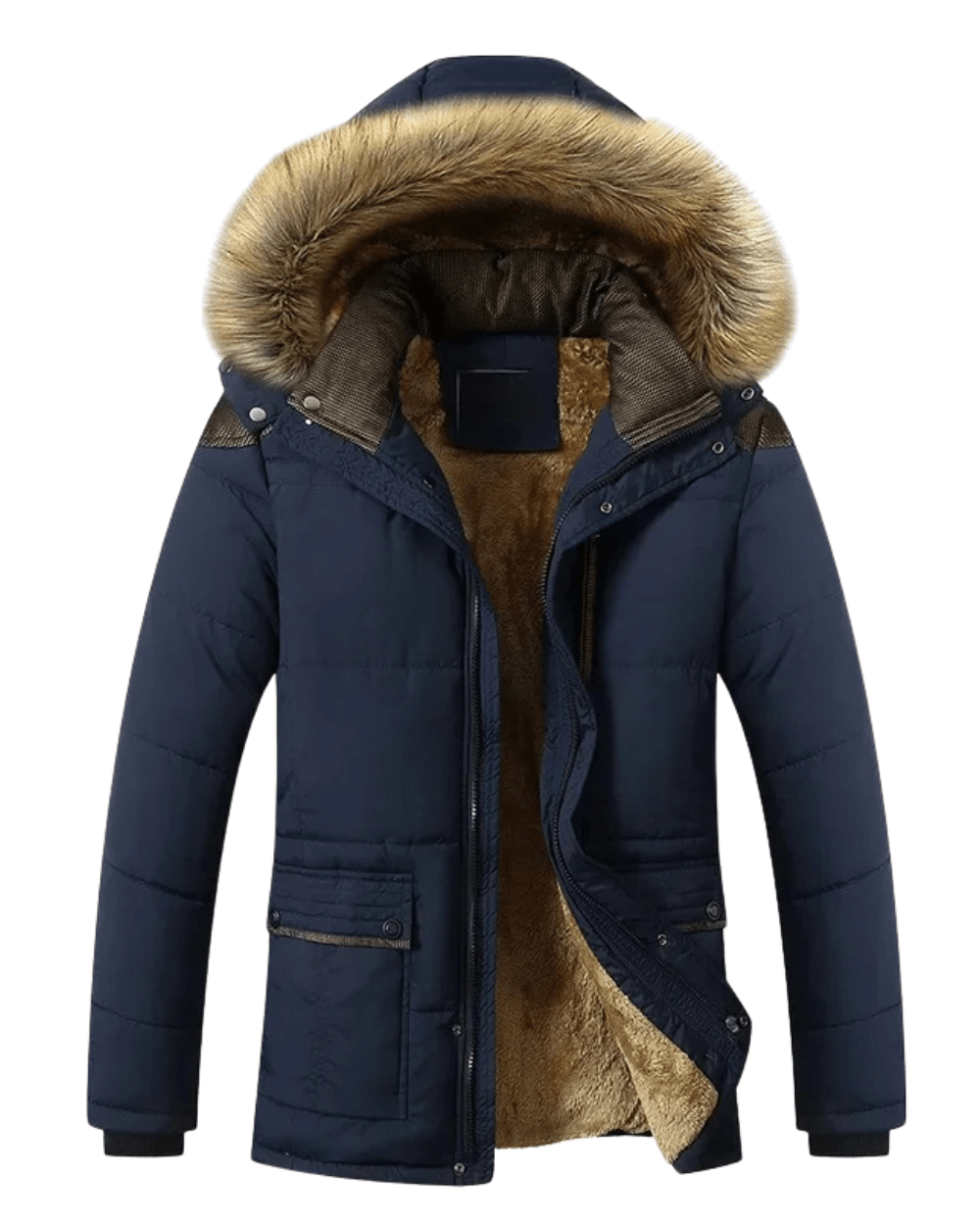 Elegant Padded Fleece Winter Jacket - Luxoria