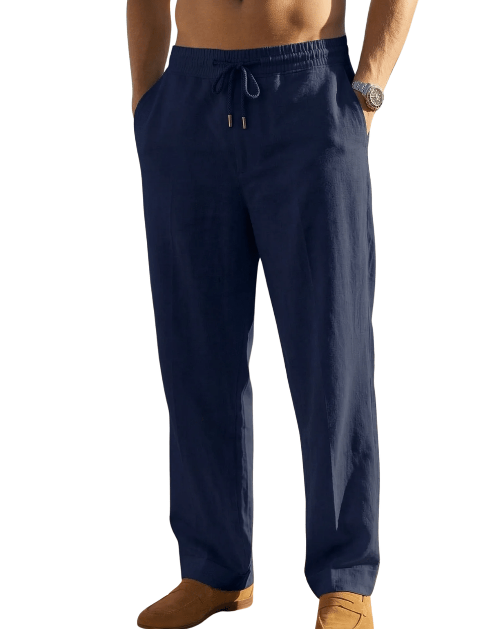 Elegant Linen Beach Pants - Luxoria