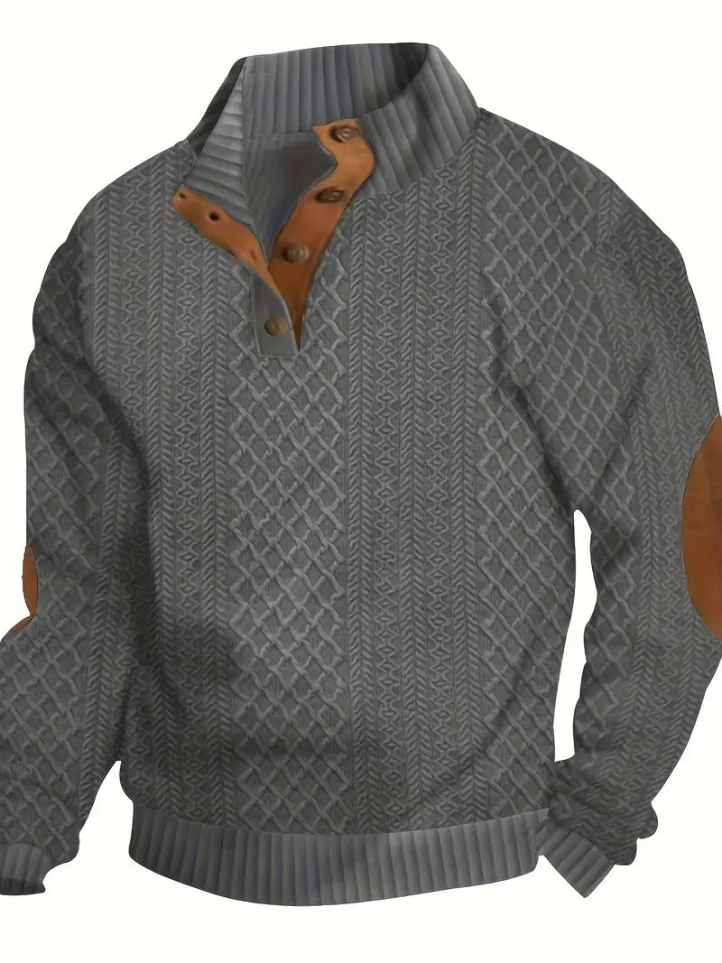 Elegant Button Sweater - Luxoria