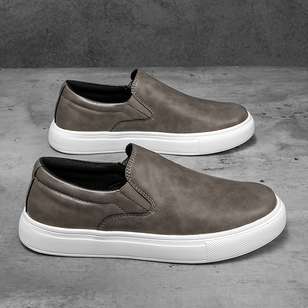 Casual Leather Slip - On Shoes - Luxoria