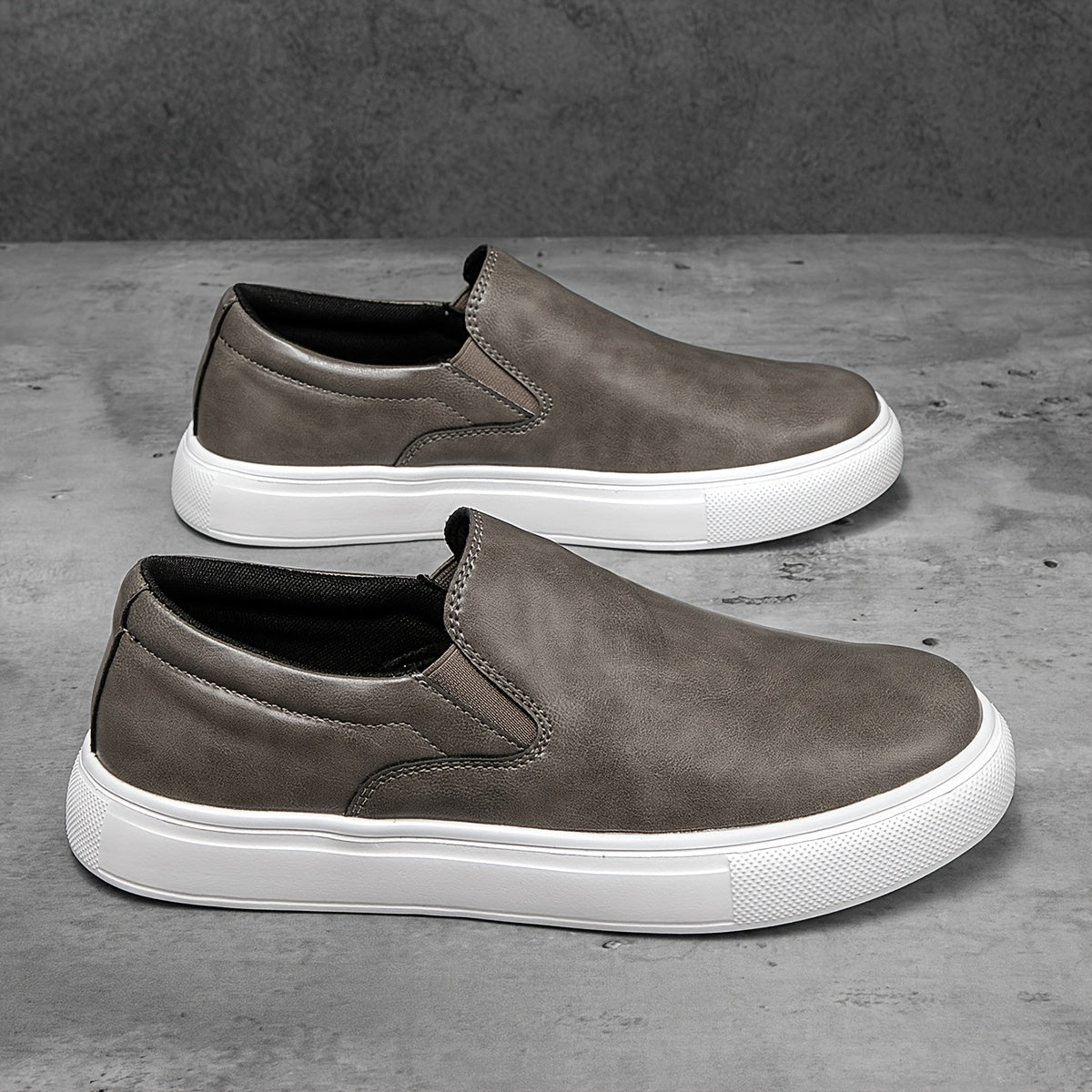 Casual Leather Slip - On Shoes - Luxoria