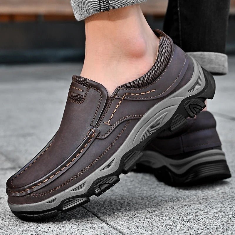 Elegant Leather Slip - On Shoes - Luxoria