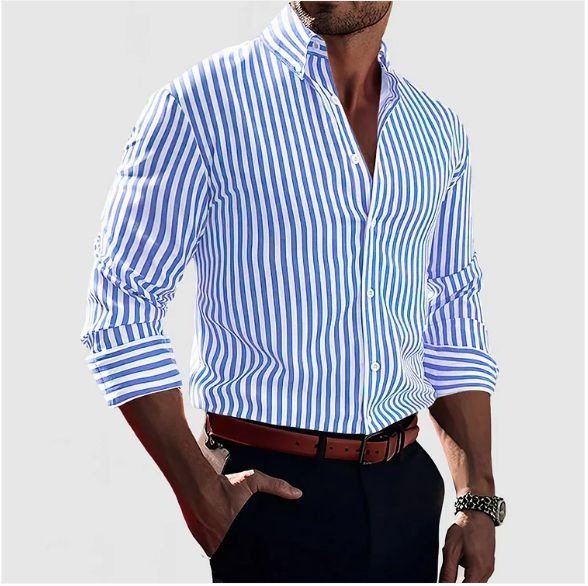 Elegant Striped Shirt - Luxoria