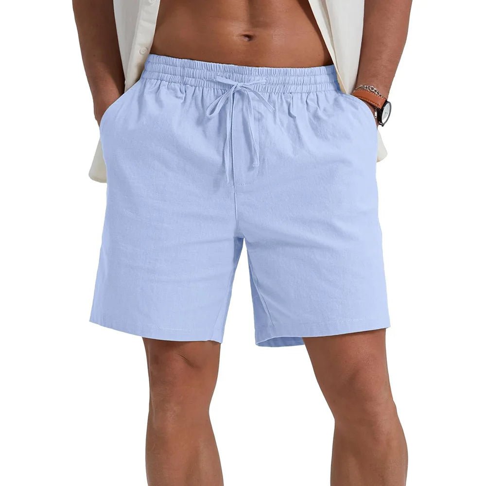 Elegant Lightweight Linen Shorts - Luxoria