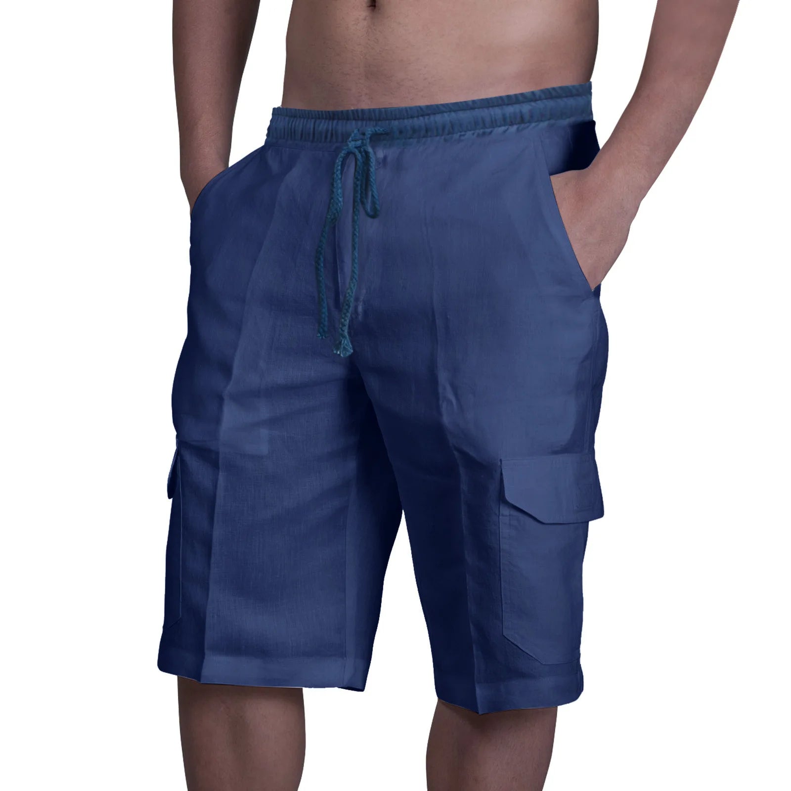 Cotton Linen Cargo shorts - Luxoria