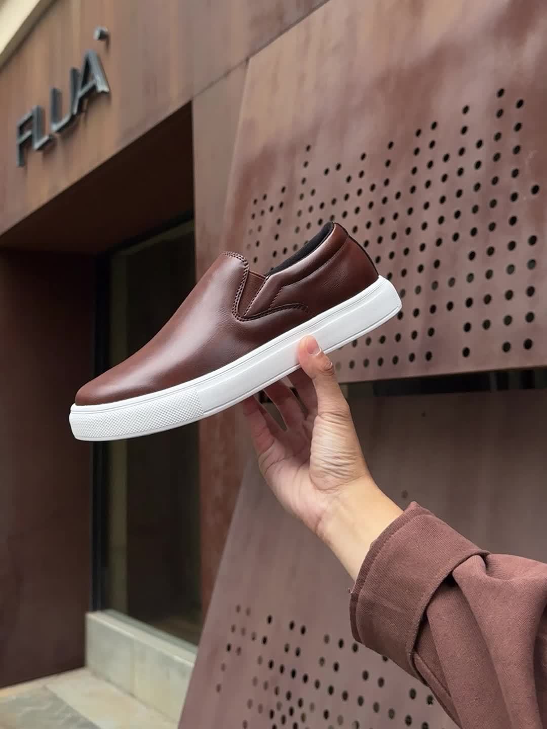 Casual Leather Slip - On Shoes - Luxoria