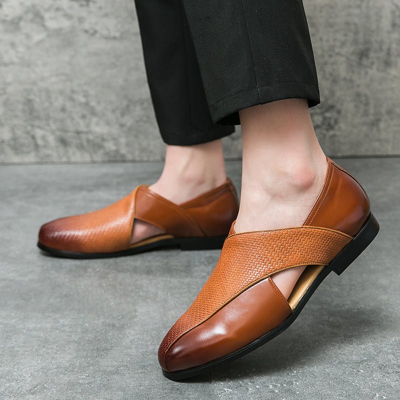Vintage Leather Loafers - Luxoria