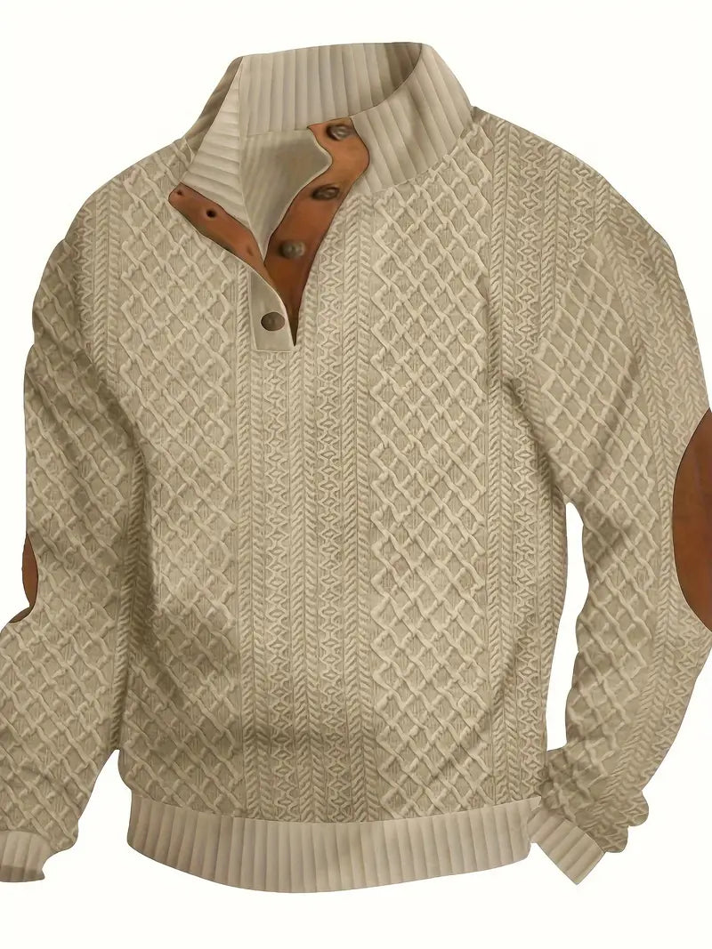 Elegant Button Sweater - Luxoria