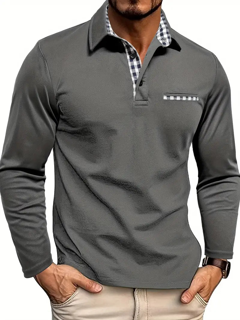 Polo Shirt with Long Sleeves - Luxoria