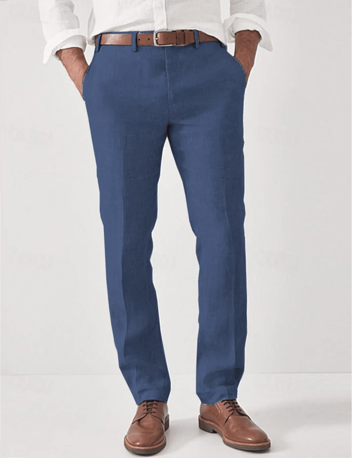 Elegant Linen Dress Pants - Luxoria