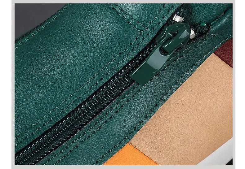 Leather Shoes with Zip - Luxoria