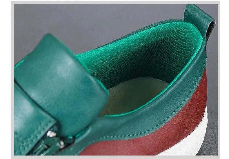 Leather Shoes with Zip - Luxoria