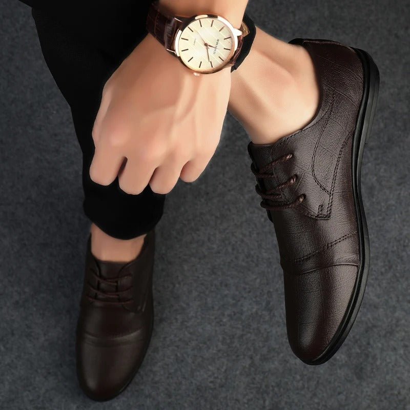Elegant Leather Dress Shoes - Luxoria