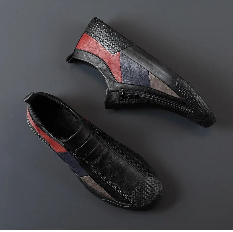 Leather Shoes with Zip - Luxoria