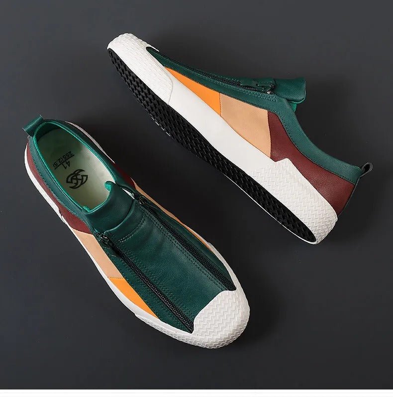 Leather Shoes with Zip - Luxoria