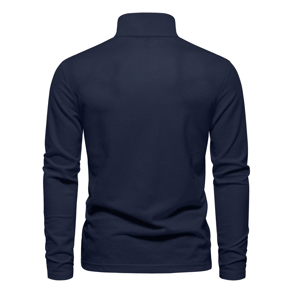 Casual Long Sleeved Polo Shirt - Luxoria