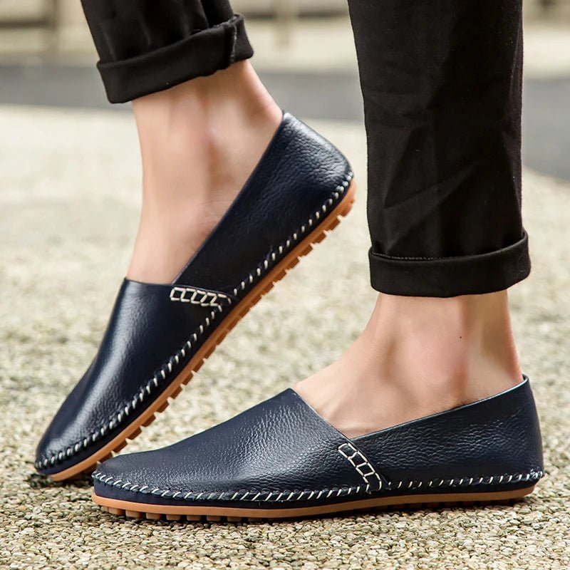 Light Leather Loafers - Luxoria