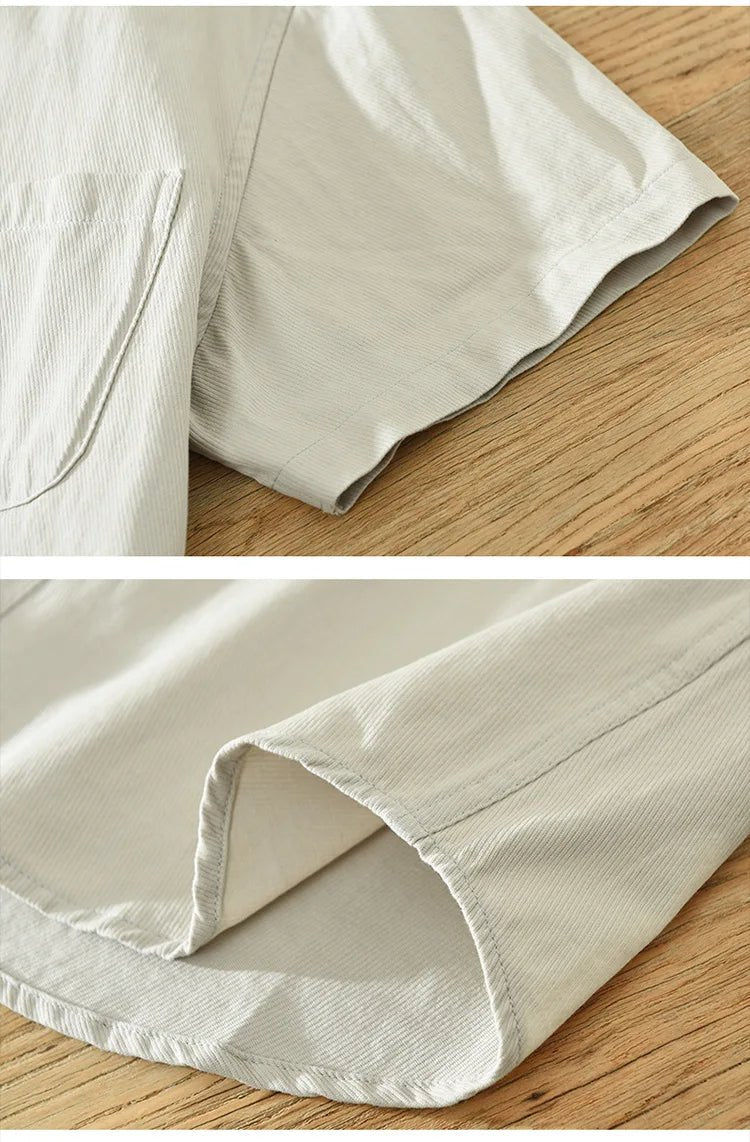 Short Sleeved Cotton Shirt - Luxoria