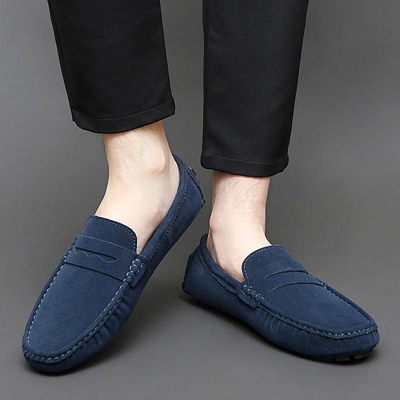 Suede Boat Loafers - Luxoria