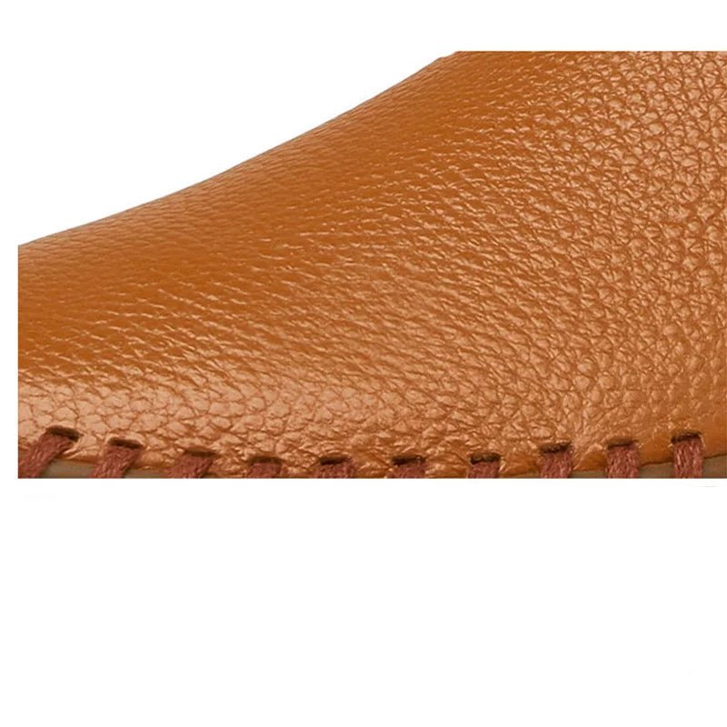 Breathable Leather Loafers - Luxoria