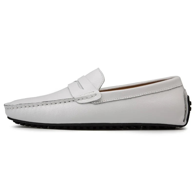 Casual Leather Summer Loafers - Luxoria