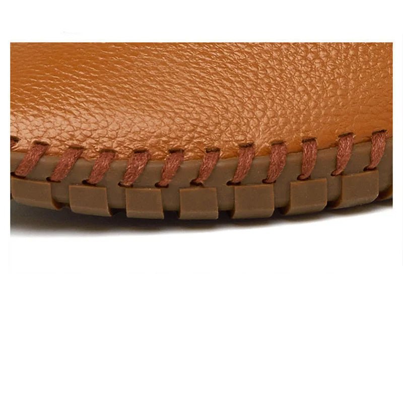 Breathable Leather Loafers - Luxoria