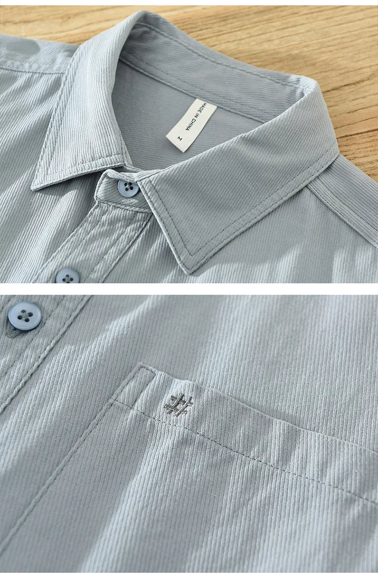 Short Sleeved Cotton Shirt - Luxoria