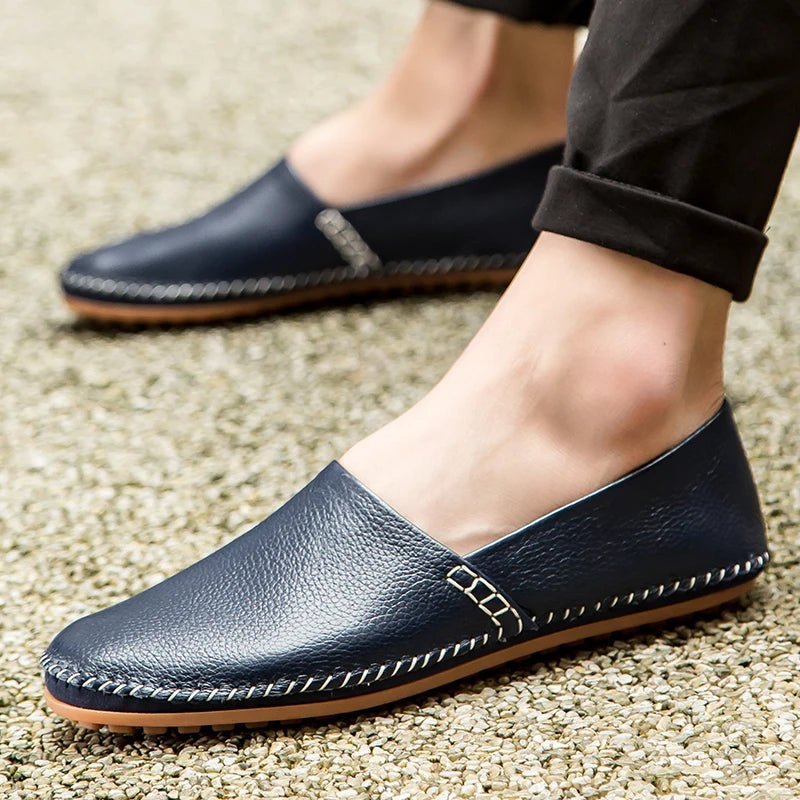 Light Leather Loafers - Luxoria