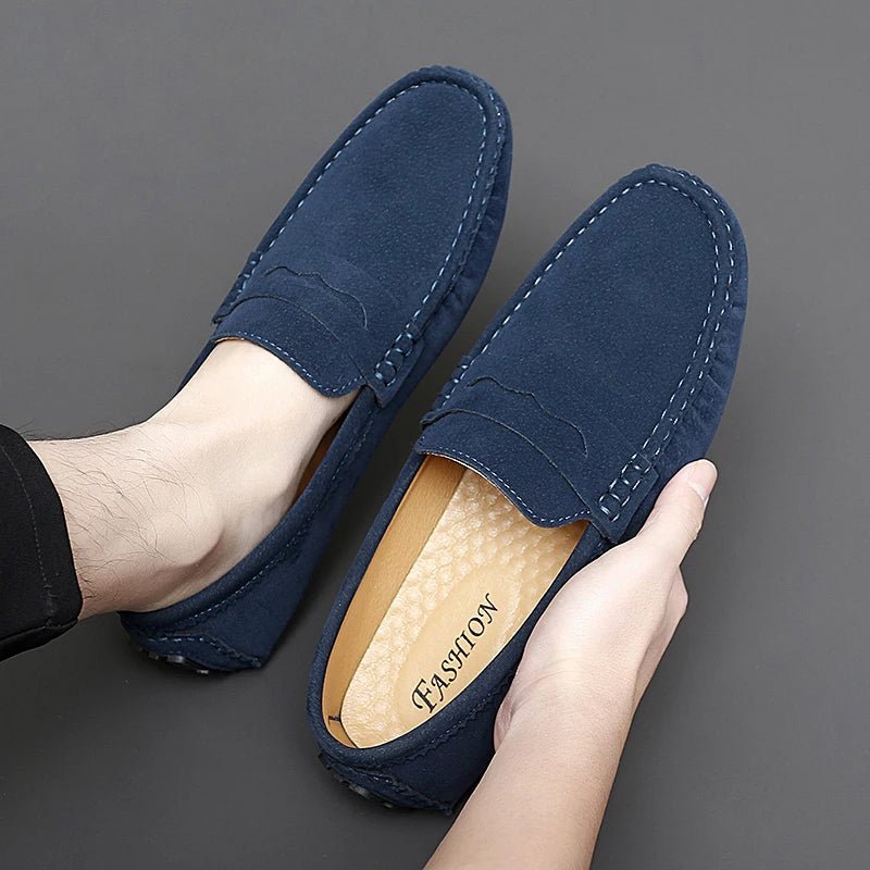 Suede Boat Loafers - Luxoria