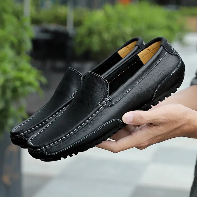 Vintage Leather Loafers - Luxoria