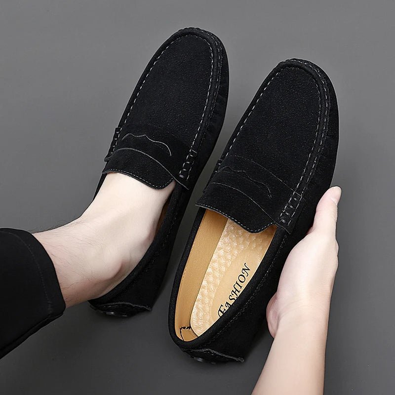 Suede Boat Loafers - Luxoria