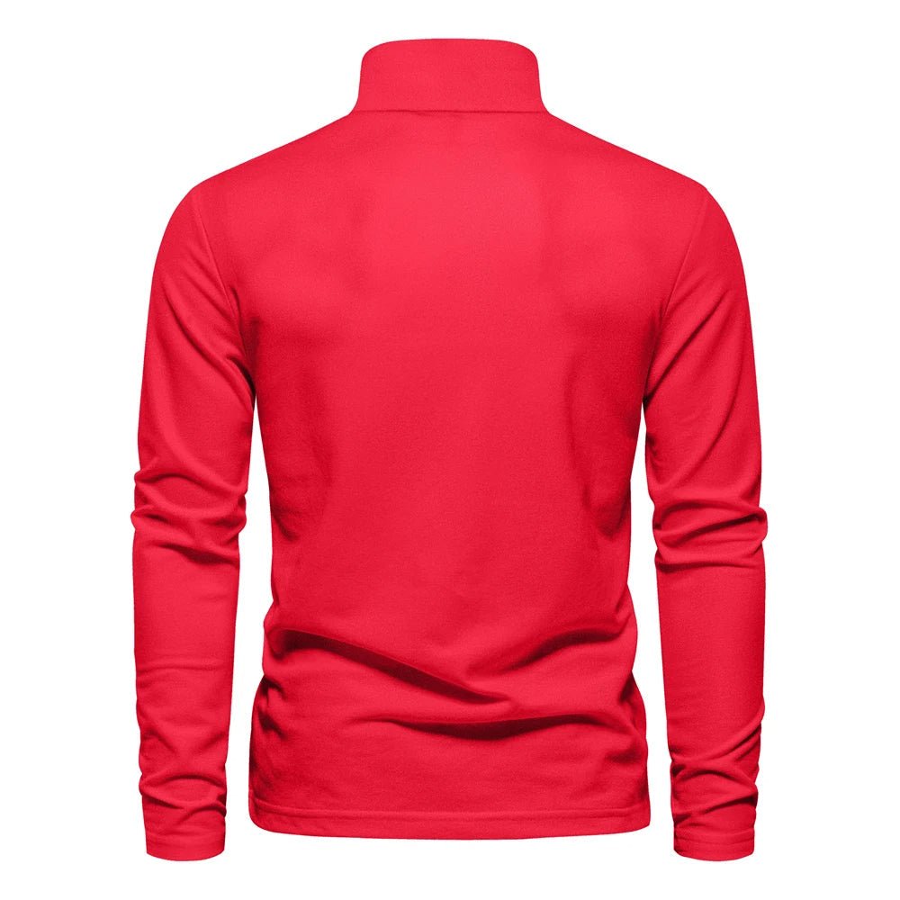 Casual Long Sleeved Polo Shirt - Luxoria