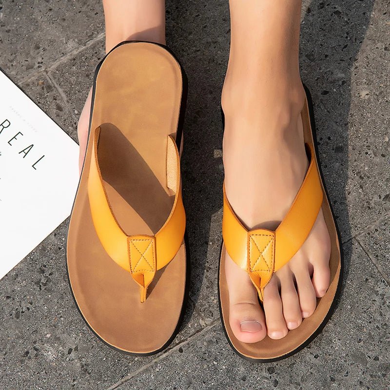 Casual Leather Sandals - Luxoria