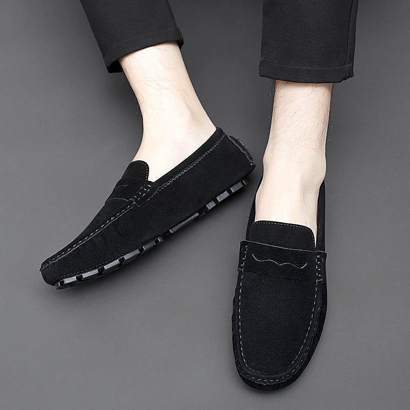 Suede Boat Loafers - Luxoria