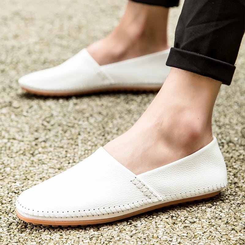 Light Leather Loafers - Luxoria