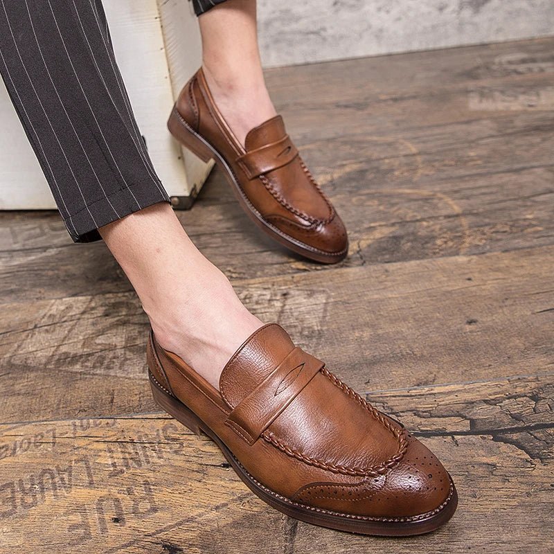 Chic Leather Loafers - Luxoria