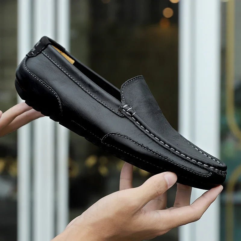 Vintage Leather Loafers - Luxoria